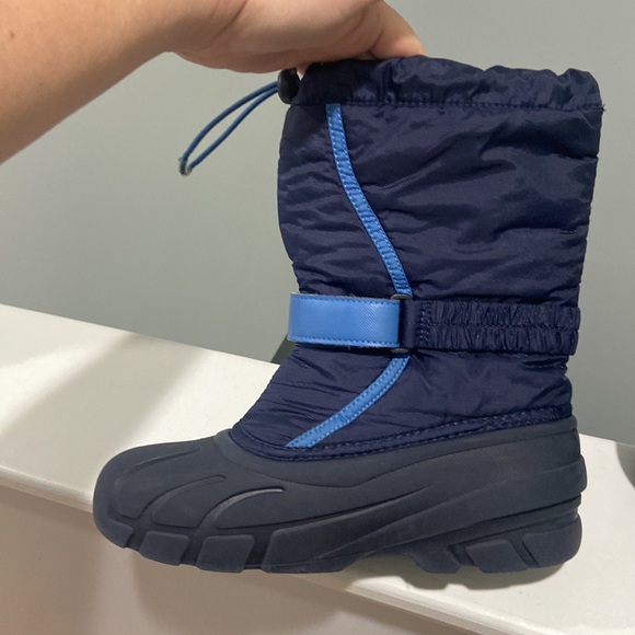 Sorel Winter snow boots black and blue kids size 6  *inspect photos for wear - Picture 6 of 17
